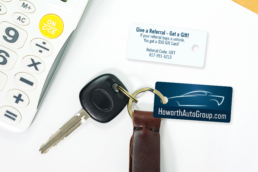 Howorth Auto Group Referral Key Tags