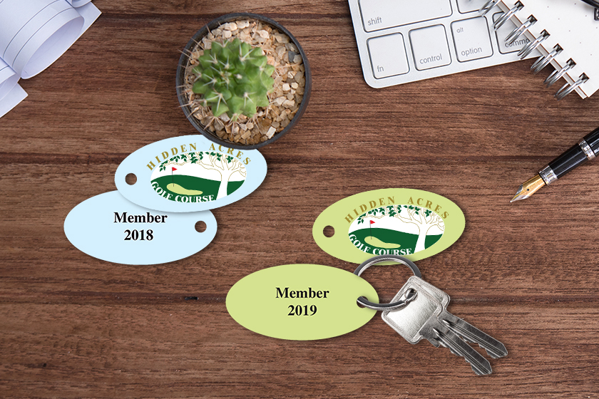 Hidden Acres Golf Course Membership Key Tags