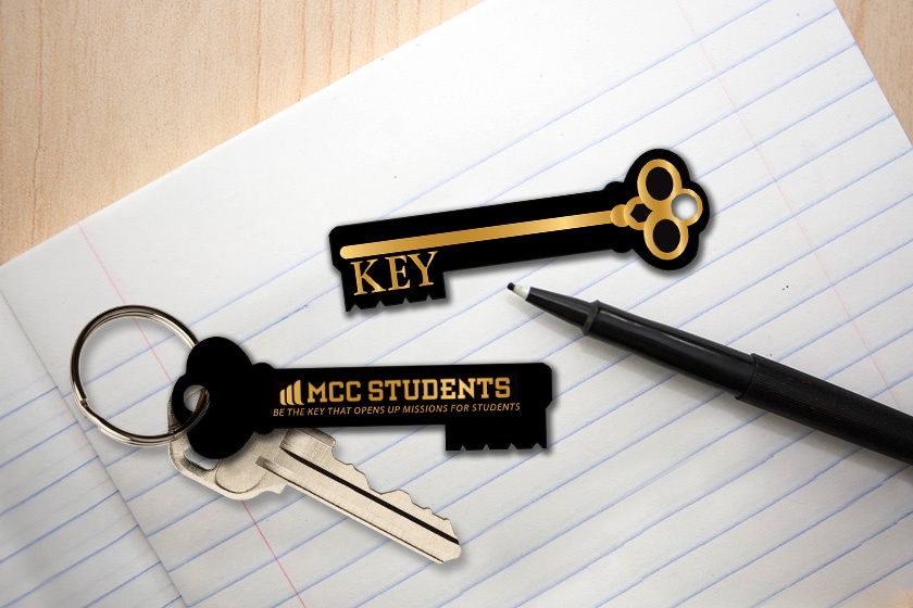 MCC Students Key Shaped Key Tags