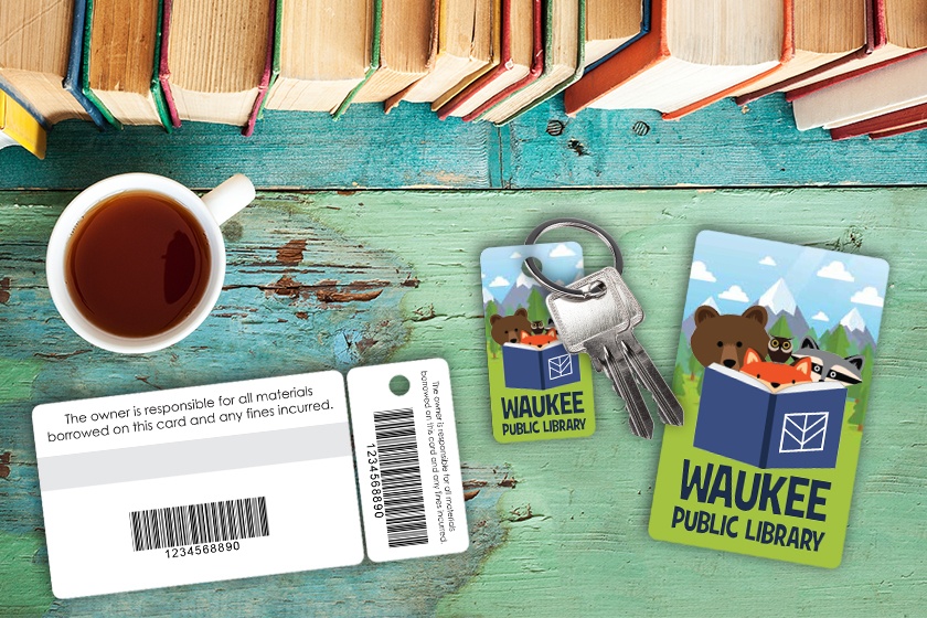 Waukee Public Library Card and Key Tag Combos