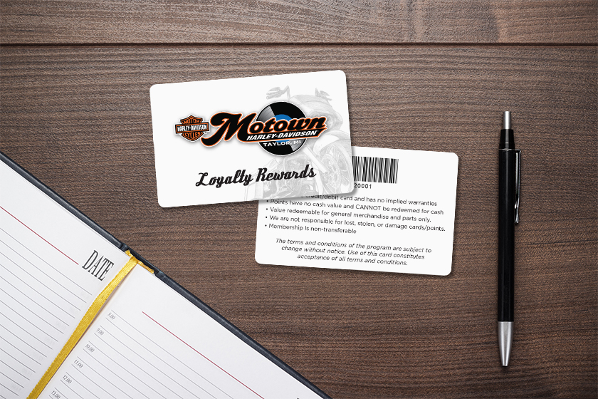 Motown Harley Davidson Loyalty Cards