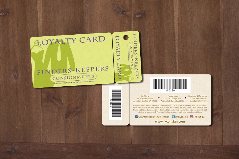 Finders Keepers Consignments Loyalty Cards
