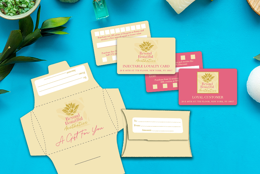 Beyond Beautiful Loyalty Cards and Matching Pillow Box