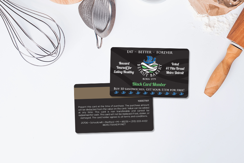 Beirut Bakery Black Card Member Punch Card