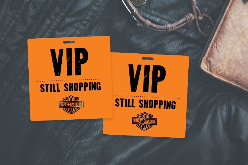 Harley-Davidson Motor Cycles VIP Shopping Tag
