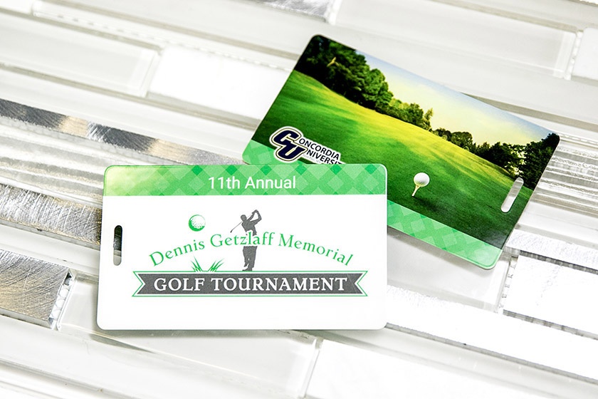 Concordia University Dennis Getzlaff Memorial Golf Tournament Bag Tags