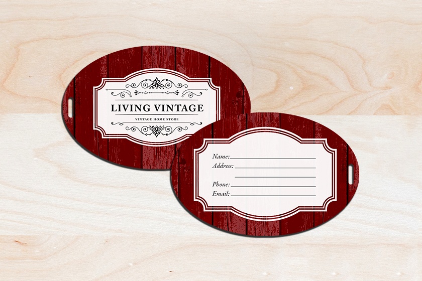 Living Vintage Home Store Luggage Tags