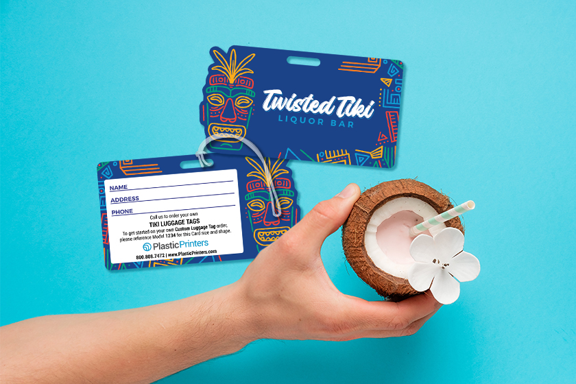 Twisted Tiki Liquor Bar Plastic Luggage Tags