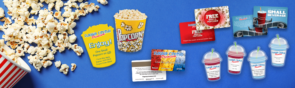 Custom printed marketing materials for Flagship Cinema