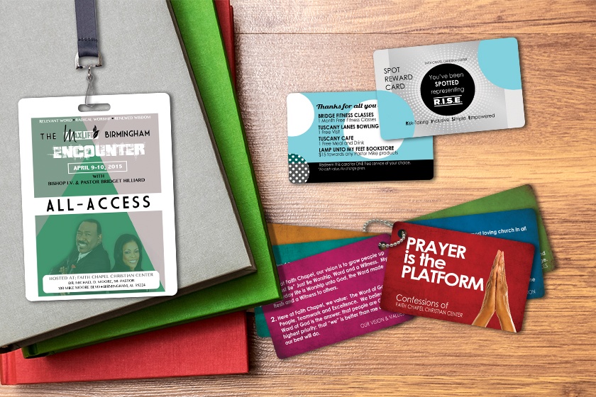 Faith Chapel Christian Center Access Pass, Promotional and Prayer Cards