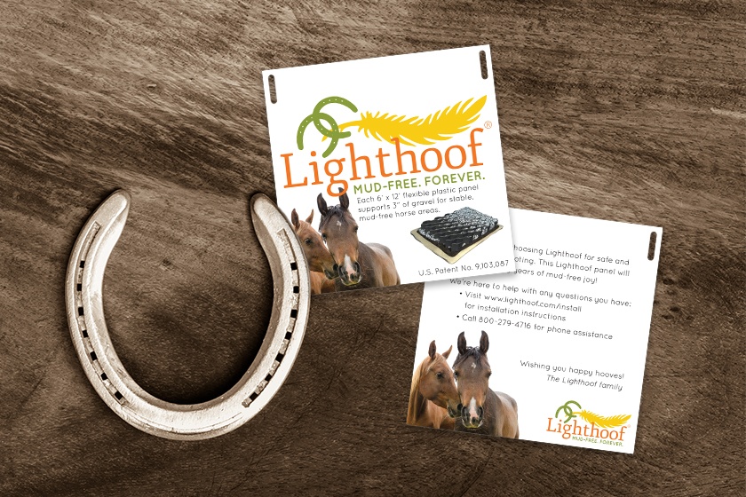 Lighthoof Mud-Free Forever Package Tags