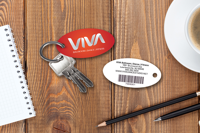 Viva Ballroom Dance Fitness Membership Key Tags