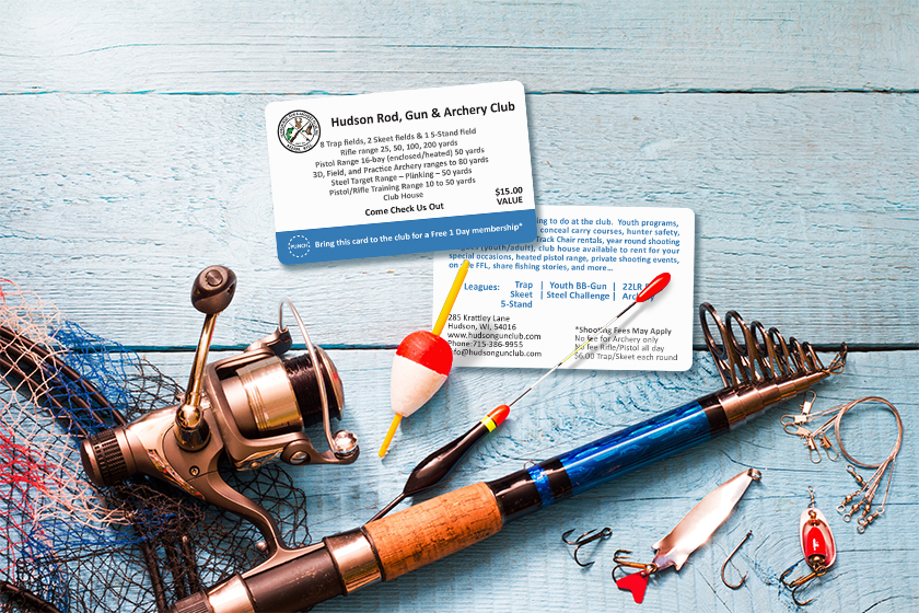 Hudson Rod, Gun & Archery Club Guest Membership Cards