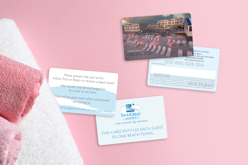 Sea Crest Beach Hotel Membership Cards and Hotel Cards
