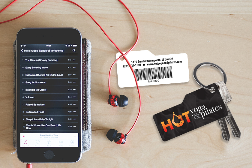Hot Yoga & Pilates Membership Key Tags