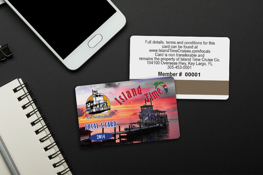 Island Time Cruise Company Membership Cards