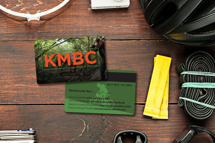 Kickapoo Mountain Bike Club Membership Cards