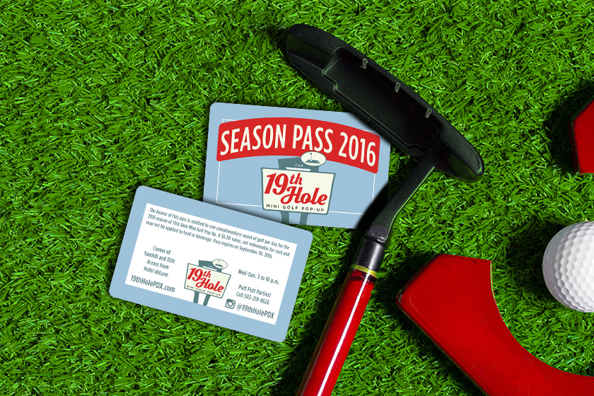 19th Hotel Mini Golf Season Pass Card