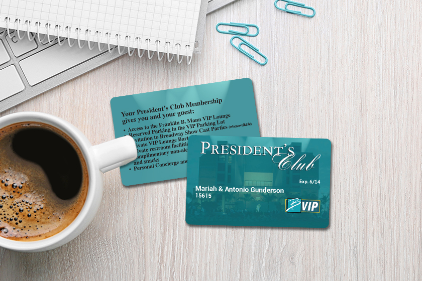 President's Club Membership Cards