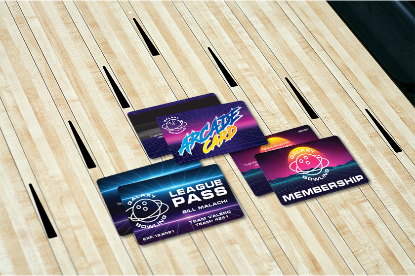 Galaxy Bowling Membership Cards