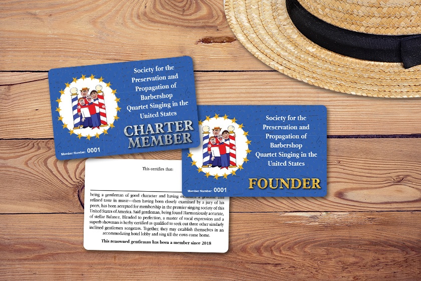 Society for the Preservation and Propagation of Barbershop Quartet Singing in the US Membership Card