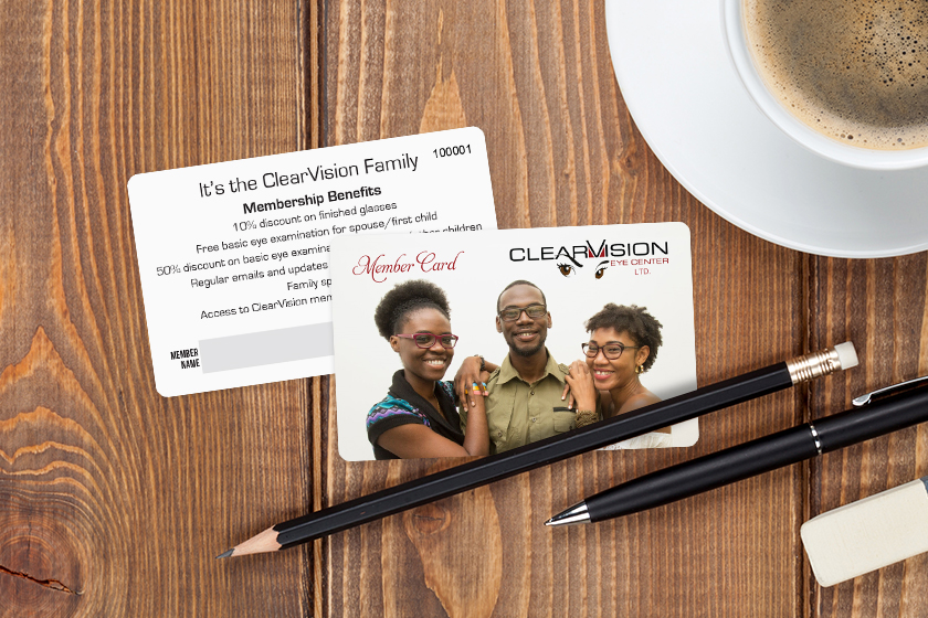 ClearVision Eye Center Membership Cards
