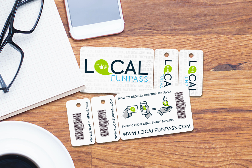 Think Local Fun Pass Membership Cards and Key Tags