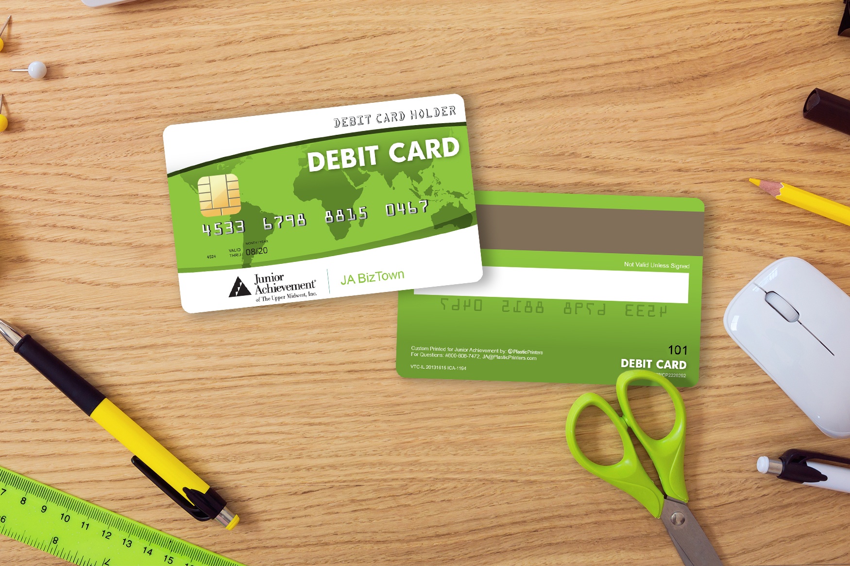 JA BizTown Junior Achievement Faux Debit Card