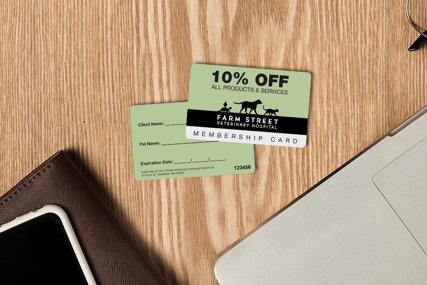 Farm Street Veterinary Hospital Membership Cards