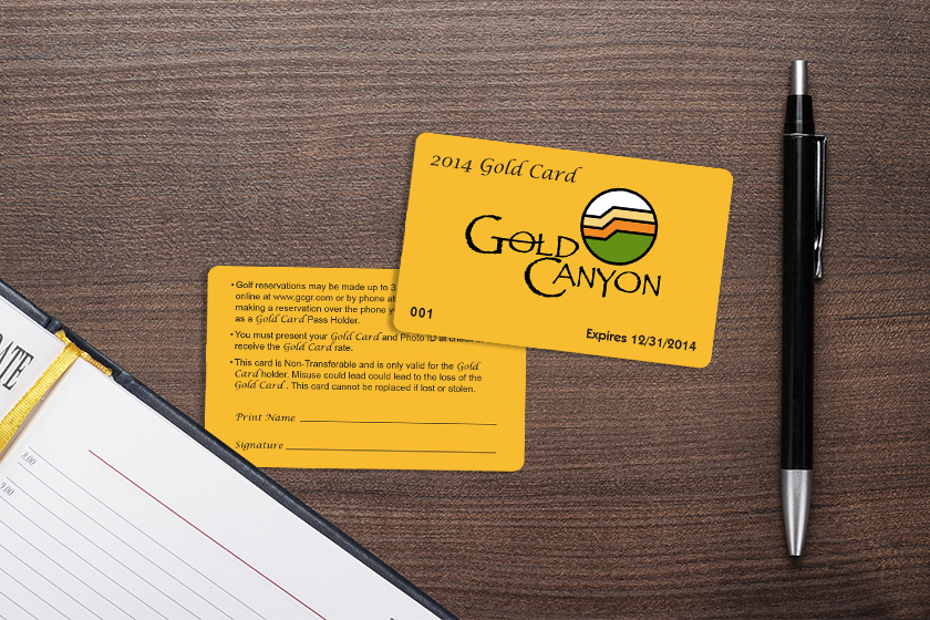 Gold Canyon Membership Gold Cards