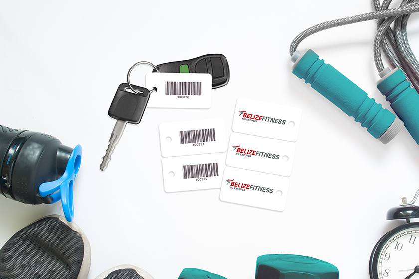 Belize Fitness Membership Key Tags