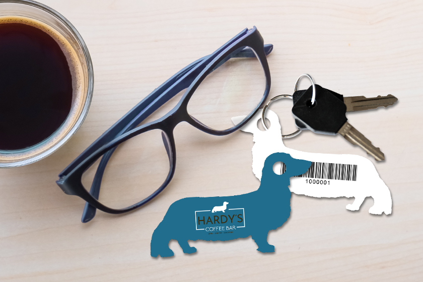 Hardy's Coffee Bar Membership Key Tag