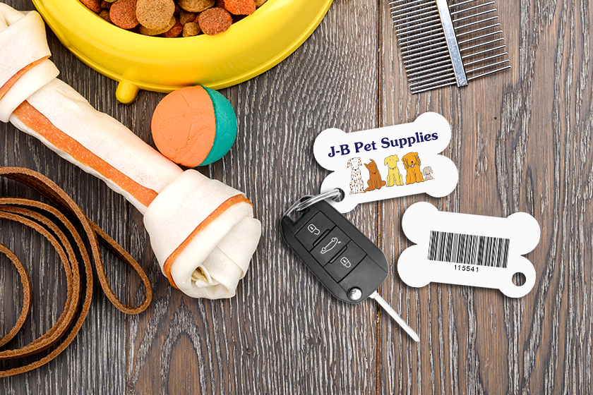 J-B Pet Supplies Membership Key Tags