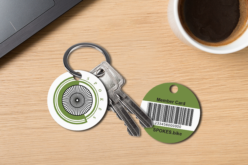 Spokes Bike Lounge Key Tags