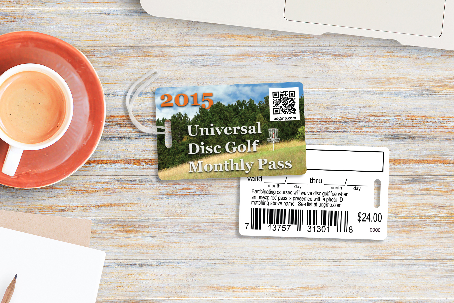 Universal Disc Golf Monthly Pass Luggage Tag