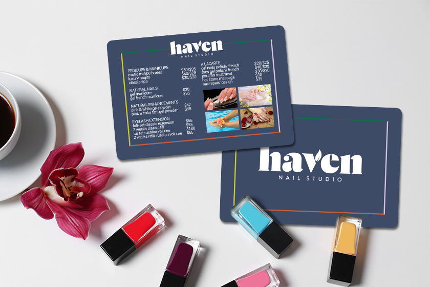 Haven Nail Studio Menu