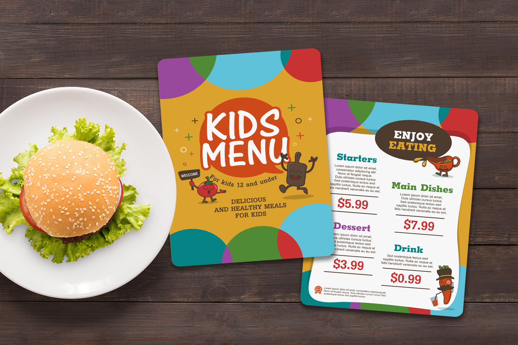 Durable Kids Menu