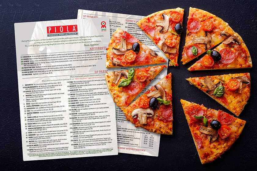 Piola Pizza Menu