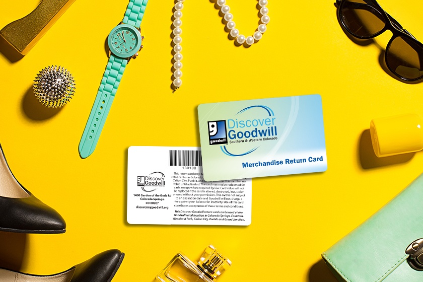 Discover Goodwill Southern & Western Colorado Merchandise Return Card
