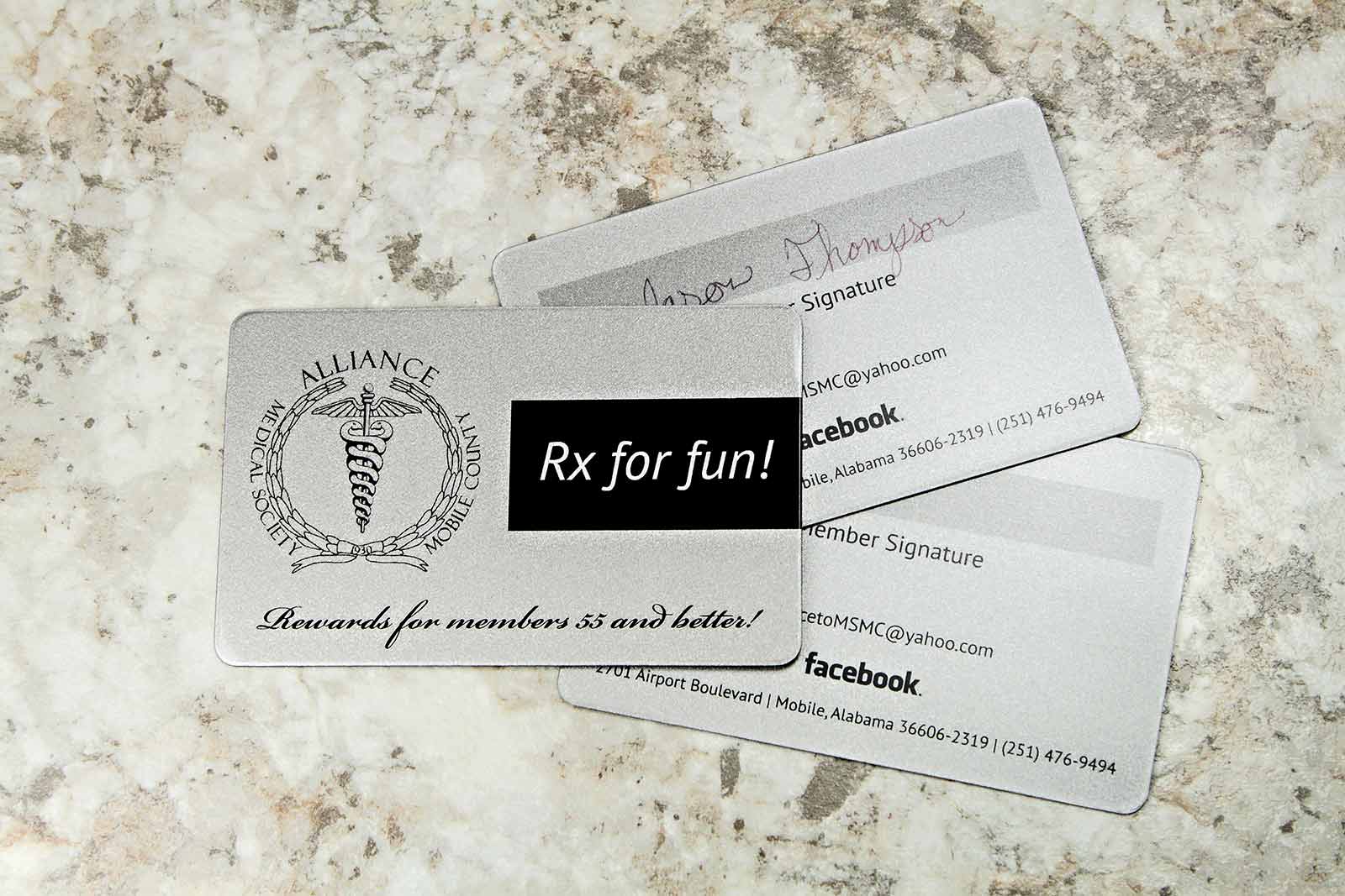 Alliance Medical Society Mobile County Rewards Cards