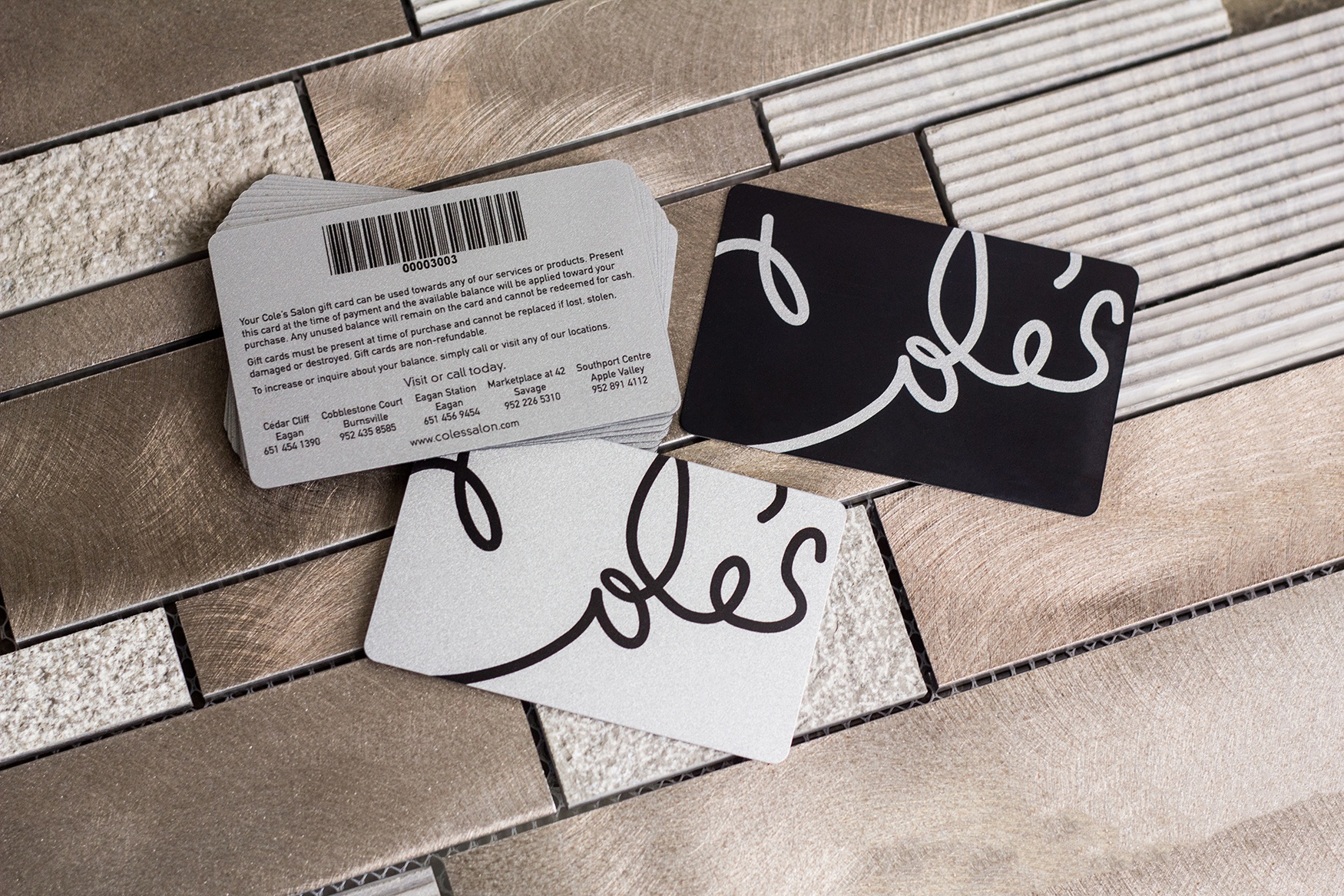 Cole's Salon Gift Cards