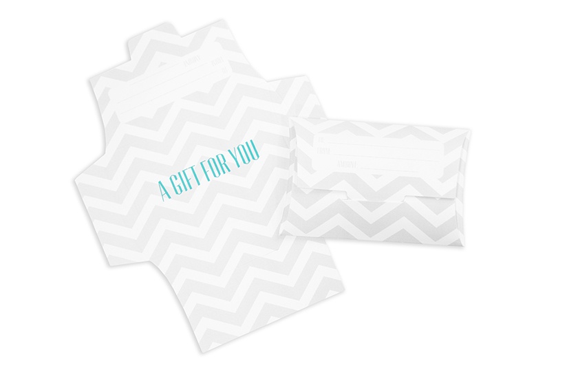 A Gift For You Gift Card Holder Chevron Pillow Boxes