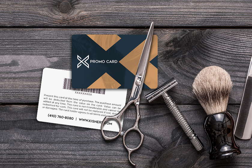 Kisners Barber Salon Promotional Cards