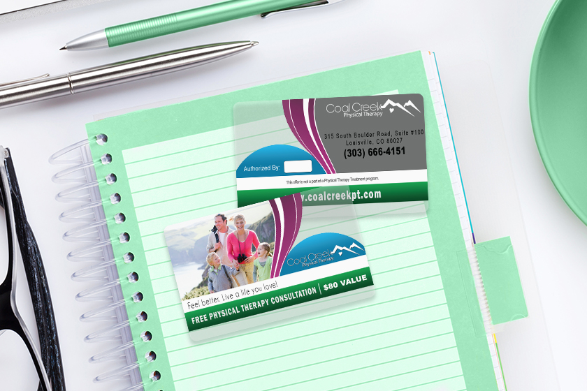 Coal Creek Physical Therapy Promotional Cards