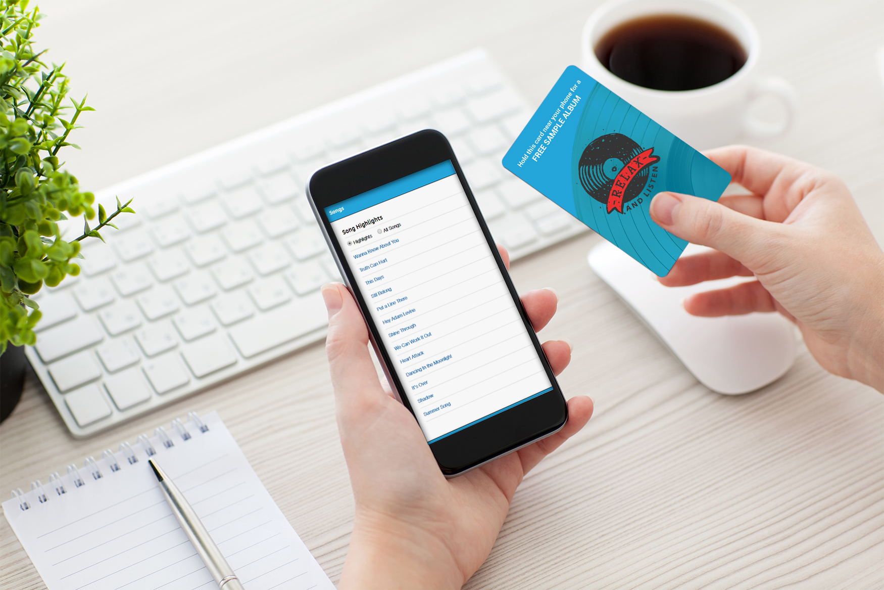 Relax and Listen NFC Cards