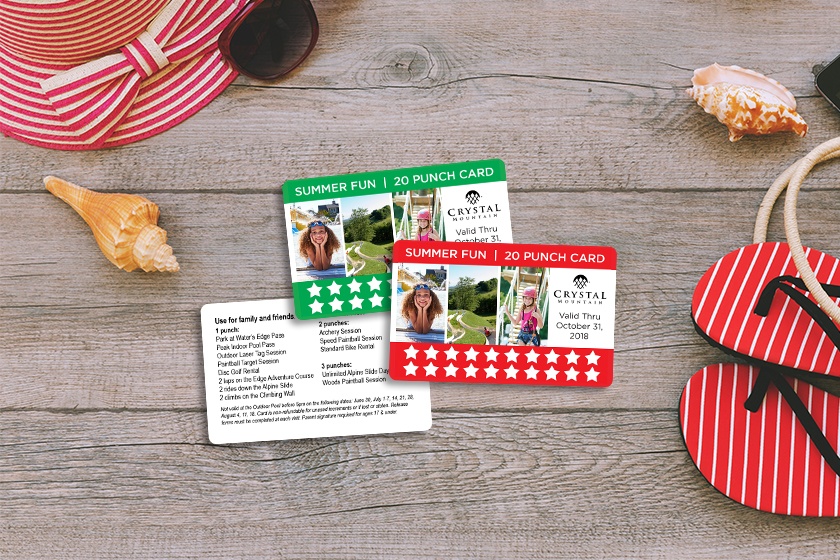 Crystal Mountain Summer Fun Punch Cards