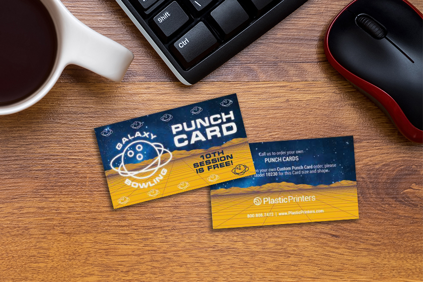 Galaxy Bowling Loyalty Punch Cards
