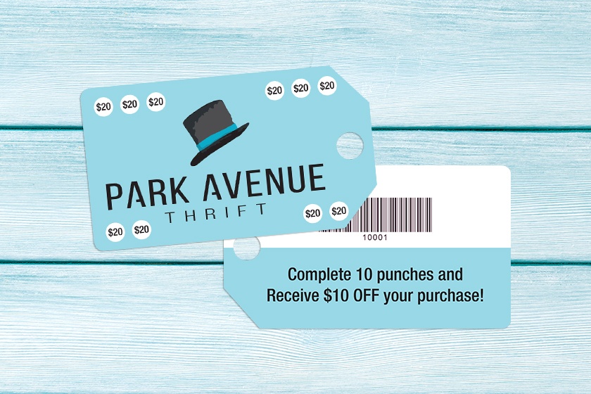 Park Avenue Thrift Punch Cards