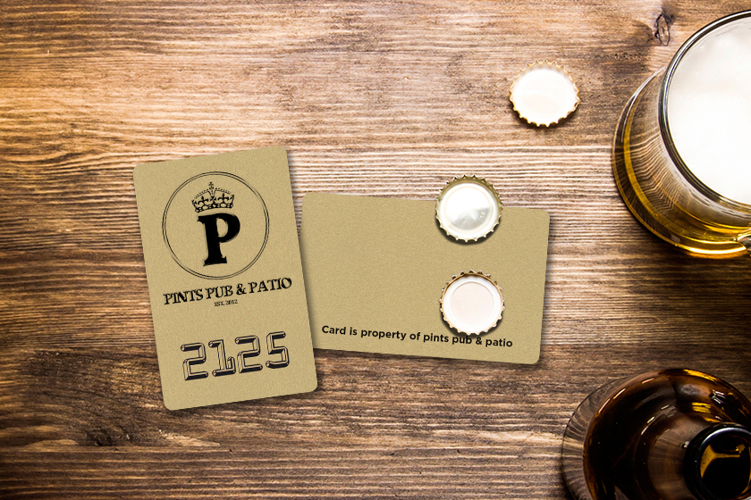 Pints Pub & Patio Tab Cards