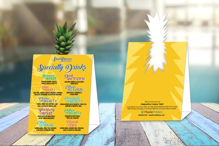 Sea Breeze Restaurant Table Tents